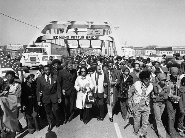 Activists on Edmund Pettus Bridge