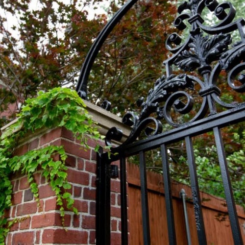 Wrought iron gate into Harvard Yard