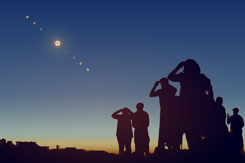 people watching eclipse