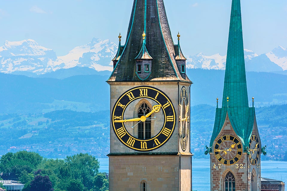 clock tower in zurich