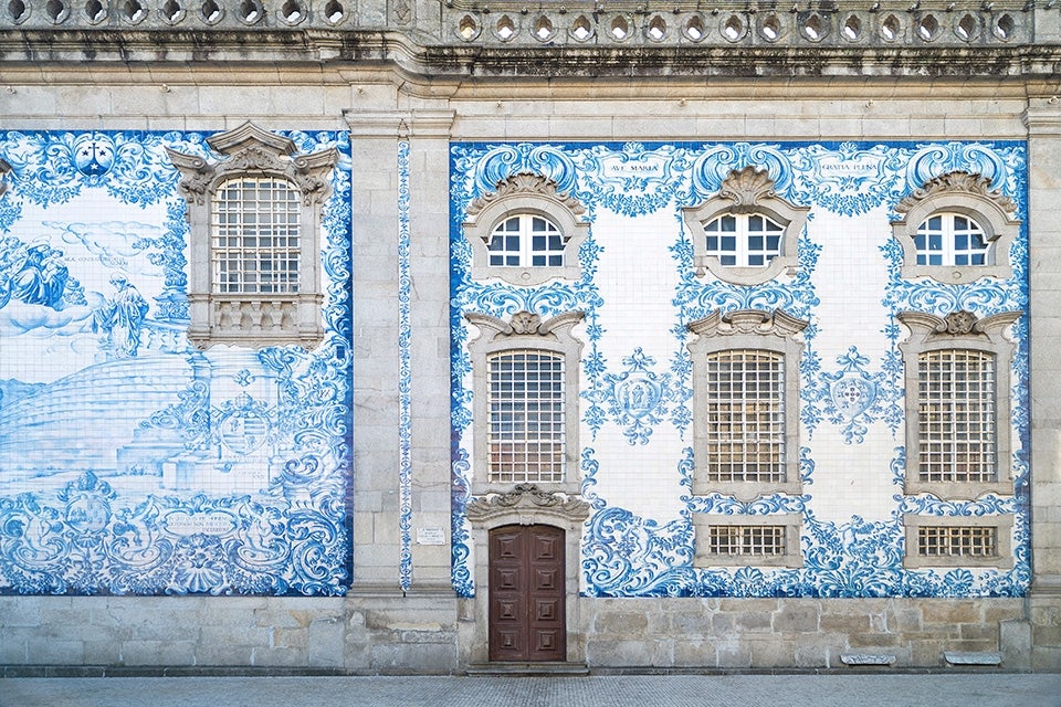 Tiled building in Porto, Portugal