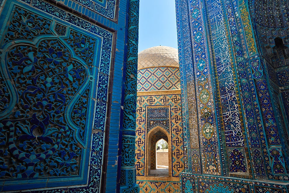 mosque with blue tile