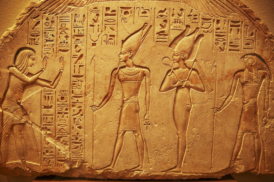Egyptian hieroglyphs in Luxor