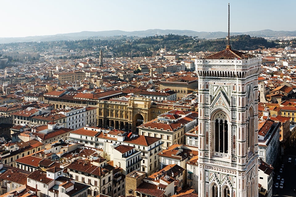The city of Florence from the Duomo.