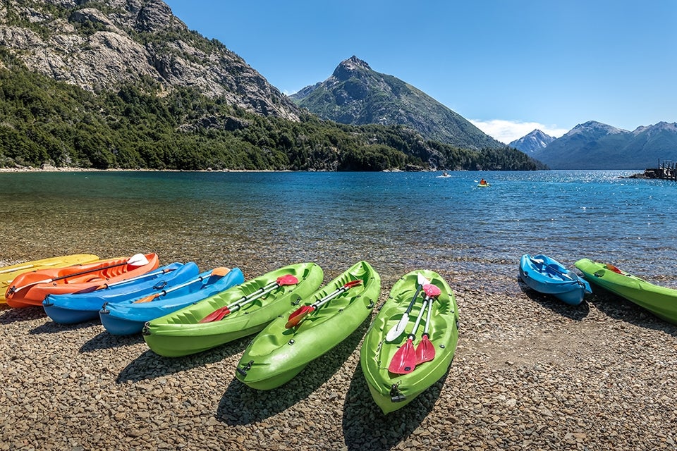 Kayaks in Bariloche