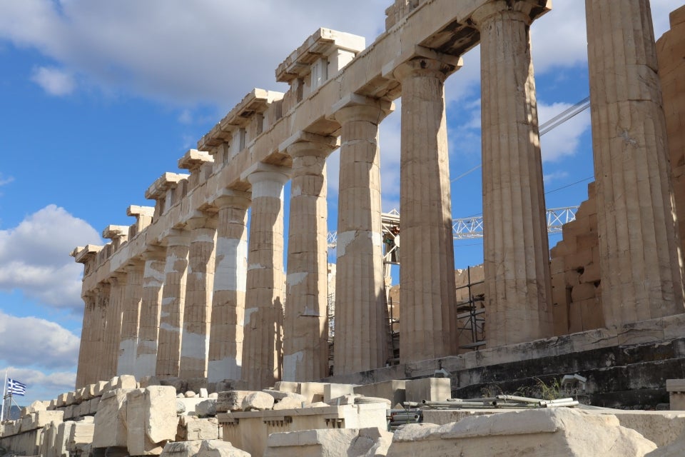 Side view of the Parthenon