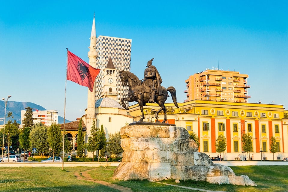 statue in albania