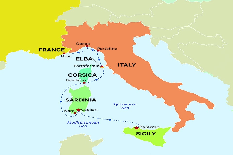 Itinerary map