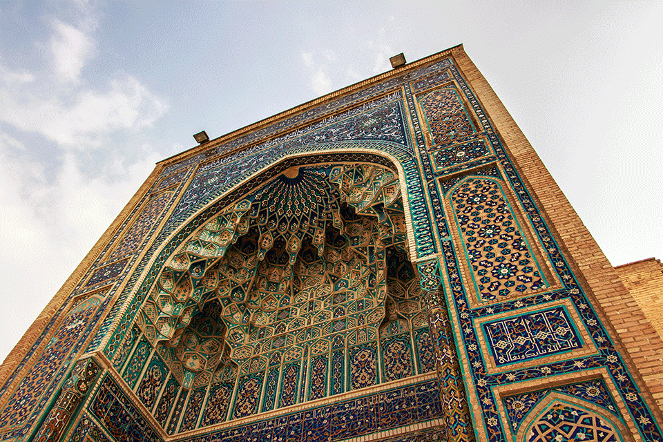 tiled mosaic in Uzbekistan