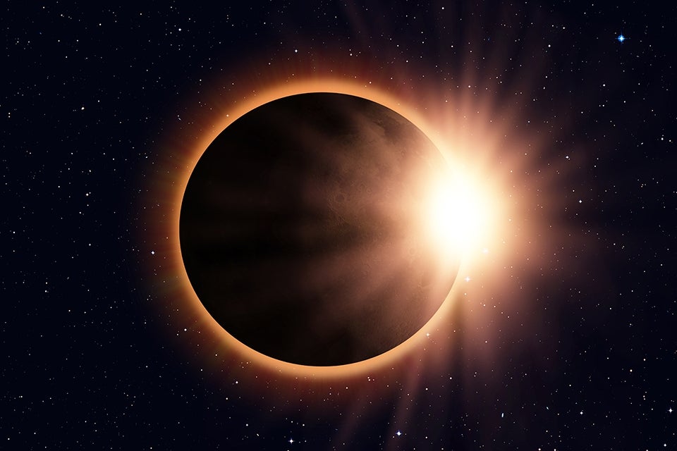 Eclipse with Diamond Ring example